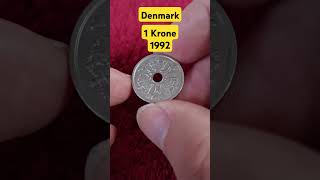 1992 1 Krone from Denmark coins Denmark 1992 volbeat [upl. by Studner]