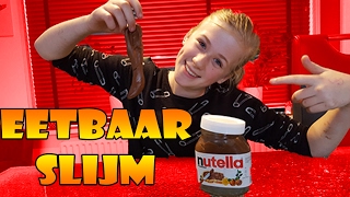 Eetbaar Nutella Slijm Maken DIY  HappyNes [upl. by Tessi]