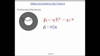 Annulus Example from Section 66 [upl. by Nibot]