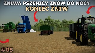 💥quotMłody Na Farmiequot 05 FS22 👨‍🌾 ŻNIWA Pszenicy Znów DO NOCY  Koniec Żniw 🌾🌃 [upl. by Maximilian420]