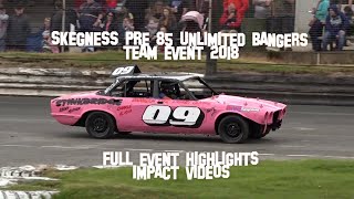 Skegness Raceway Unlimited Banger Racing Teams 2018 Full Event Highlights Impact Videos [upl. by Aicilehp]