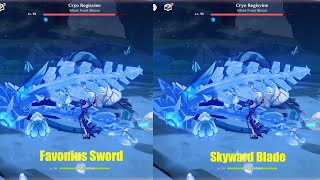 Furina Favonius Sword Vs Skyward Blade  Genshin Impact [upl. by Hubbard]