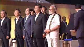 PM Modi and Chinese President Xi Jinping attend cultural programme at Shore Temple in Mamallapuram [upl. by Puritan812]