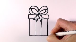 How To Draw A Christmas Present  Doodle Art  Ruckiss ZOOSHii [upl. by Sairtemed]