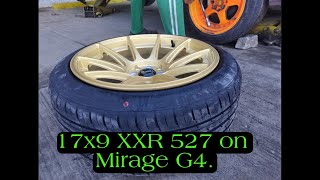 XXR 527 17x9 with Arivo Tires 215x45x17 Installed on Mirage G4 [upl. by Puto]