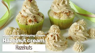 Hazelnut Cream Mascarpone Whipped Cream [upl. by Einial]