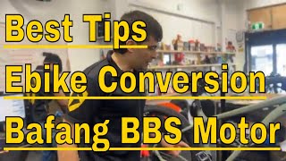 Bafang Ebike Conversion Kit Installation Advanced Tips Electric Bike REID 750W 48V BBS 01 02 HD [upl. by Oznohpla]