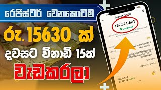 50USDT Free For Everyone  online job at home sinhala  E money Sinhala [upl. by Croydon655]