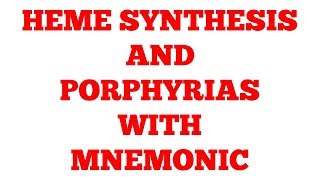 Heme Synthesis pathway with mnemonic  Porphyrias  Biochemistry [upl. by Klina]