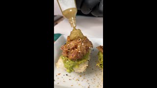 The CRUNCHIEST Air Fried Tuna Avocado Rice Cakes [upl. by Akiemaj]