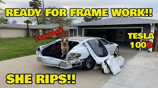 Rebuilding a CHEAP WRECKED Tesla Model S from COPART Part 3  Salvage Tesla 100D [upl. by Morgen808]