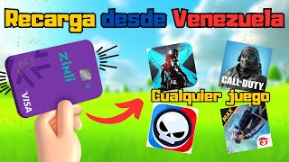 Como Recargar a Tus Juegos Favoritos desde Venezuela con Zinli [upl. by Vokaay240]