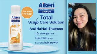 AikenShampoo AntiHairfall for 10x Stronger Hair  Enriched with Ginseng to improve hair volume [upl. by Lleira19]