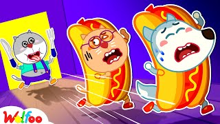 No Biting Baby  Dont Eat Too Much Hot Dog  Wolfoo Learns Healthy Food Choices 🤩 Kids Cartoon [upl. by Arramahs]