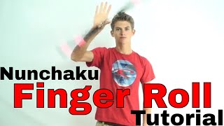 Finger Roll Front Grip to Front Grip Nunchaku Tutorial [upl. by Nareik]