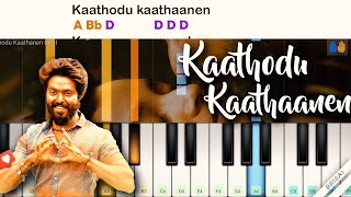 Kaathodu Kaathanen  EASY TO PLAY  Keyboard Tutorial  GV Prakash Dhanush Aditi Rao  Jail [upl. by Arhna118]