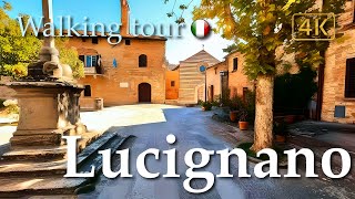 Lucignano Tuscany Italy【Walking Tour】History in Subtitles  4K [upl. by Kacy]