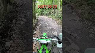 Dont engine brake with a 2 stroke  2 stroke dirt bike  Kawasaki kx250  Husqvarna te150  AOAA [upl. by Ame]