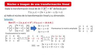 Núcleo e imagen de una transformación lineal 01 [upl. by Ailssa397]