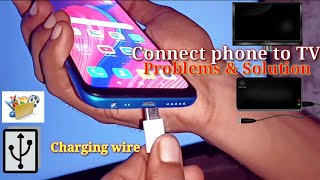 How To Connect Phone To TV Using USB Data Cable Charging Wire Connect Problem amp solution [upl. by Aidualc525]