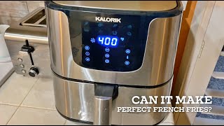 Making French Fries Kalorik Digital Air Fryer [upl. by Oirevas34]