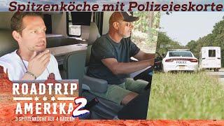 Polizeibegleitung 🚨 Franks und Alex abenteuerliche Ankunft am Flughafen  Roadtrip Amerika [upl. by Oiretule]