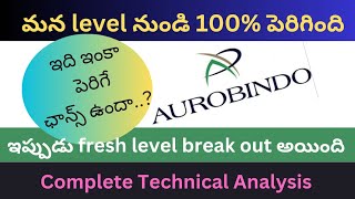 Complete Technical Analysis of AUROBINDO PHARMA  Technical View Telugu  auropharma [upl. by Aceber834]