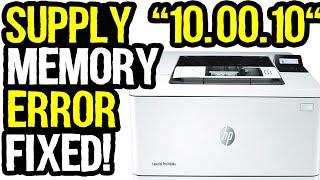 How to Fix Supply Memory Error in HP LaserJet Pro M404n Printer [upl. by Heida]