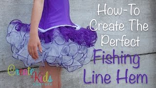 Fishing Line Hem Tutorial by CKC Patterns [upl. by Nihs]