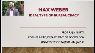 Max Weber Ideal Type of Bureaucracy [upl. by Eehsar]