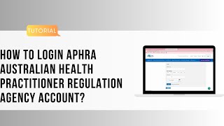 How to Login APHRA Australian Health Practitioner Regulation Agency Account Ahpra Login User ID [upl. by Erait]