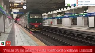 Prendo per la 1°volta la 🔴 S1 da Milano Porta Garibaldi a Milano Lancetti [upl. by Paz]