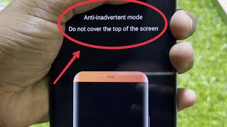 Antiinadvertent mode  Do not cover the top of the screen  problem solve in Tecno Mobile [upl. by Airolg88]