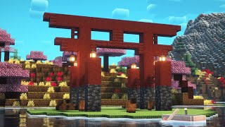 How to Build a Japanese Torii Gate  Minecraft Build Tutorial 3 [upl. by Chastain]