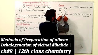 Methods of Preparation of alkene  Dehalogenation of vicinal dihalide  ch8  12th class chemistry [upl. by Meehar]