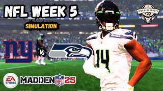 GIANTS vs SEAHAWKS  NFL WEEK 5  MADDEN 25 Simulation [upl. by Essirahc]