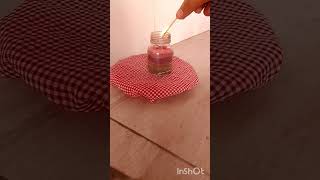 HOMEMADE CANDLE MADE BY MEhardworks shortsviral art appreciation viral [upl. by Almap]