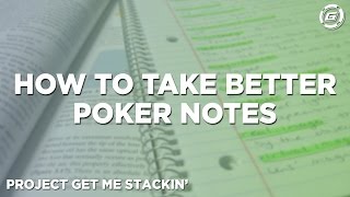 Effective NoteTaking Habits For Playing Poker [upl. by Lala]