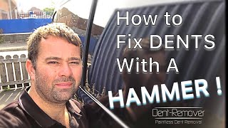 How To Repair Dents With A Hammer  FORD CUSTOM DENT REPAIR  wwwdentremovercouk [upl. by Garnette]