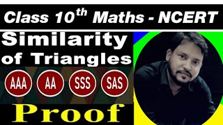 class 10 maths ncert  similarities of triangle  proof of criteria  chapter 6 [upl. by Ardnola217]