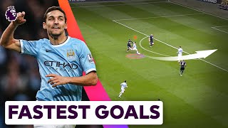 The 20 FASTEST GOALS in Premier League History [upl. by Odraode]