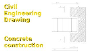 Concrete construction Civil Engineering Drawing LibreCAD 22 [upl. by Drofkcor751]