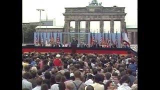 President Ronald Reagans Speech at the Berlin Wall June 12 1987 [upl. by Faden909]