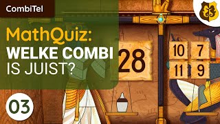 CombiTel 03  BrainQuiz Neurocampus Braintraining  Welk getal hoort er niet bij RekenQuiz [upl. by Etteiluj]