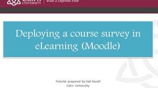 Using the feedback module posting course surveys in Moodle™ Software Platform [upl. by Chancellor]