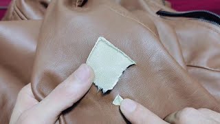 How to repair a faux leather jacket in a wonderful way [upl. by Xantha]