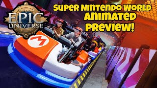 Universals Epic Universe Super Nintendo World Animated Preview [upl. by Goda]