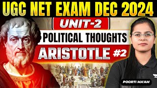 Aristotle2  UGC NET Political Science December 2024 🔥 Unit2 Political Thoughts  By Poorti Maam [upl. by Ahseryt]