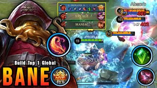 SAVAGE amp MANIAC 30 Kills Bane Full Magic Build Insane One Hit DMG  Build Top 1 Global Bane  MLBB [upl. by Amehr]