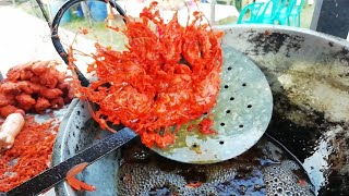 Shrimp Fish Head Fry। Street food of Bangladesh [upl. by Einafets]